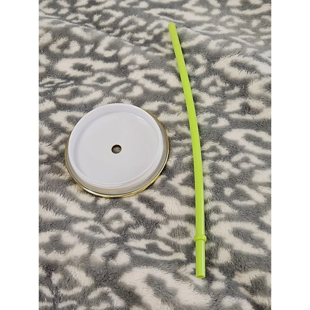 Lilly Pulitzer Tumbler With Straw Lil Earned Stripes Zebra Pink 24 oz. EUC